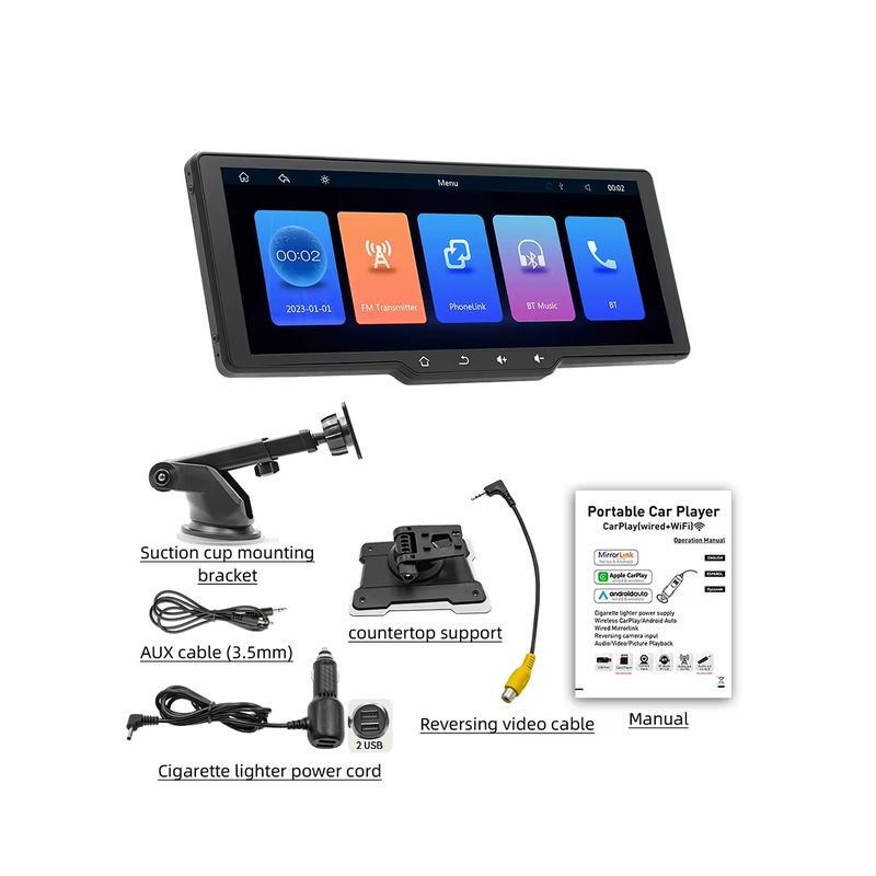 Ecrã tátil universal SWM B5314 10,26 polegadas Carplay e Android Auto sem fios Preto - Leitor multimédia para automóvel - Item6