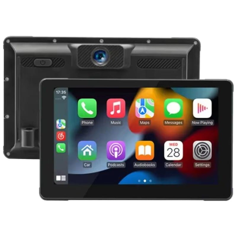 Ecrã tátil universal SWM B5351 7 polegadas Carplay/Android Auto sem fios Preto - Leitor multimédia para motociclos - Item