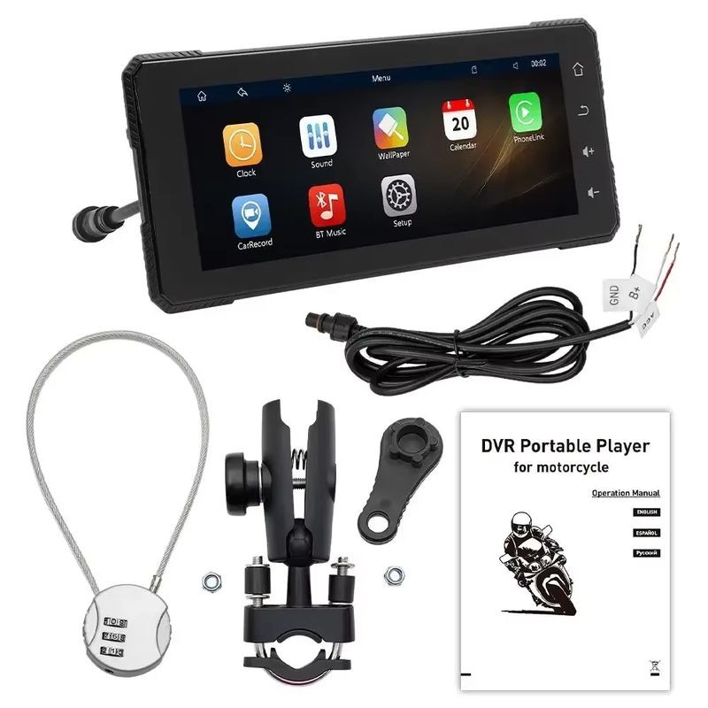 Ecrã tátil universal SWM B5353 6,86 polegadas Carplay/Android Auto sem fios Preto - Leitor multimédia para motociclos - Item7