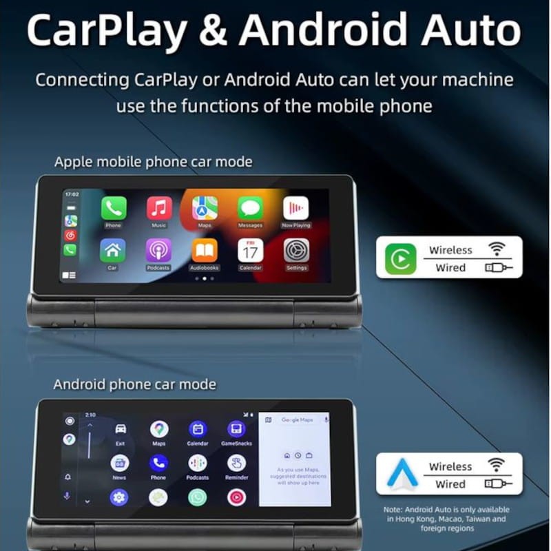 Ecrã tátil universal SWM B5369 6,86 polegadas Carplay/Android Auto sem fios Preto - Leitor multimédia para automóvel - Item5