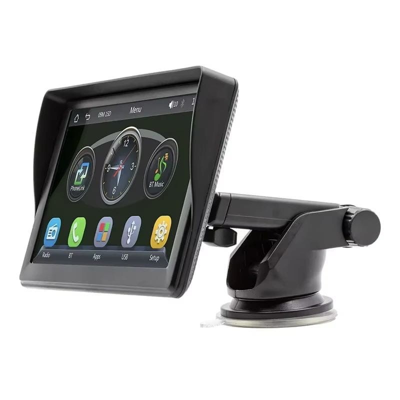 Ecrã tátil universal SWM B600W 7 polegadas Carplay/Android Auto sem fios Preto - Leitor multimédia para automóvel - Item1