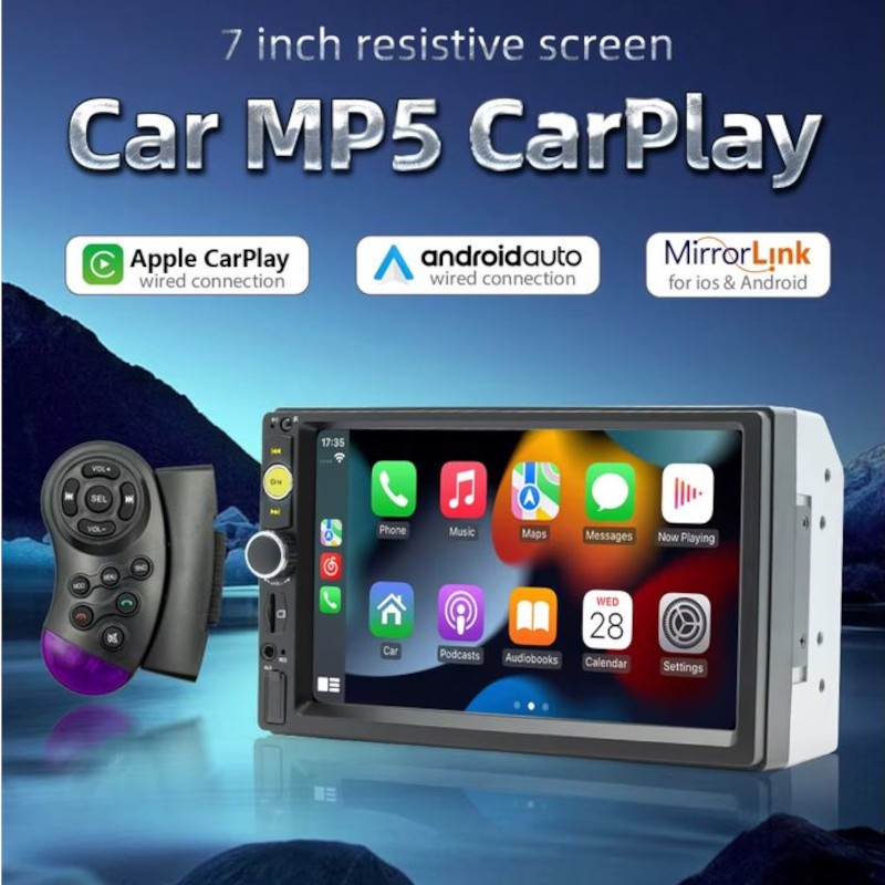 Autorrádio 2 DIN SWM F7010C 7 polegadas Bluetooth/Carplay USB Preto - Item6