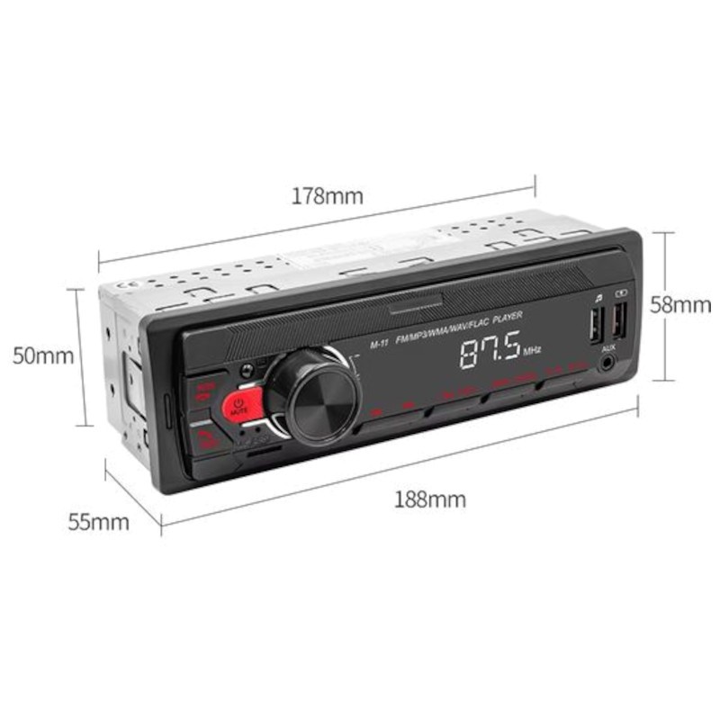 Autorrádio 1 DIN SWM M11 Bluetooth Preto - Item6