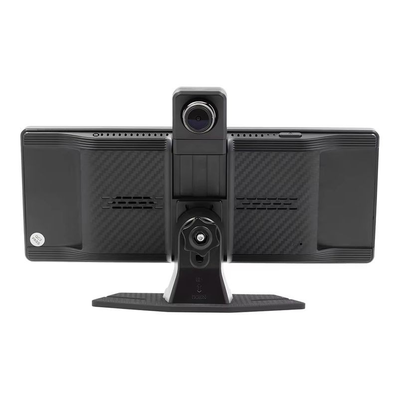 Ecrã tátil universal SWM V5311 10,26 polegadas Carplay/Android Auto Wireless Integrated Dash Cam Preto - Leitor multimédia para motociclos - Item1