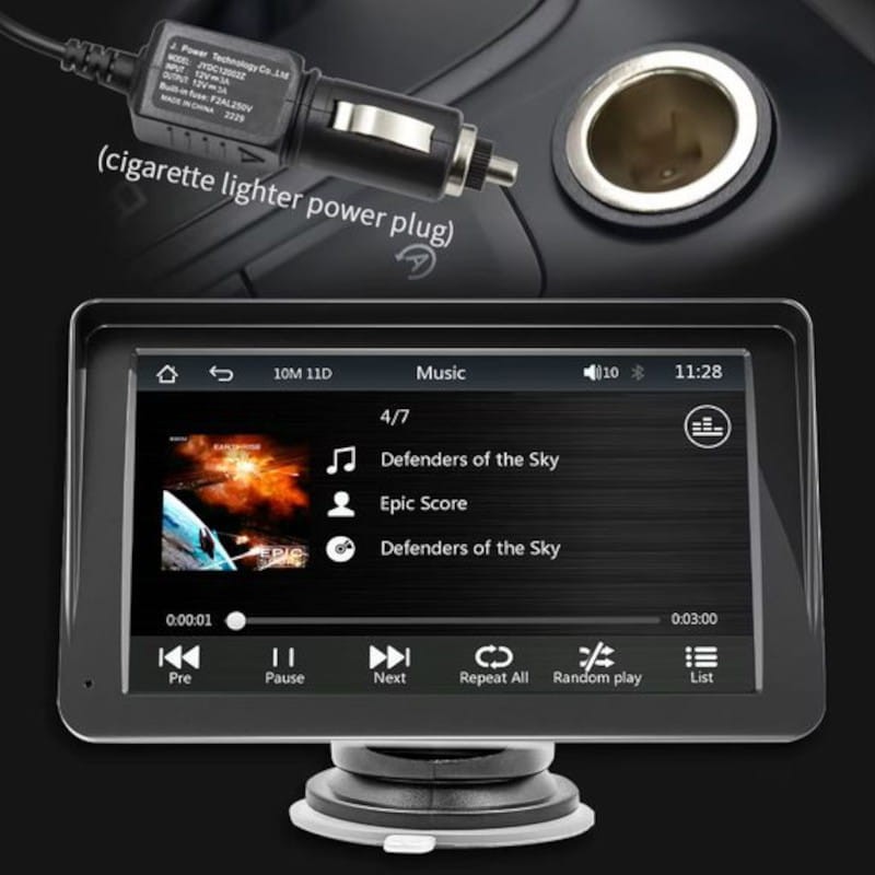 Ecrã tátil universal SWM B5300L 7 polegadas Carplay/Android Auto sem fios Preto - Leitor multimédia para automóvel - Item2