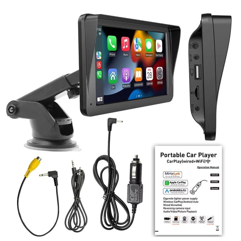 Ecrã tátil universal SWM B5300L 7 polegadas Carplay/Android Auto sem fios Preto - Leitor multimédia para automóvel - Item4