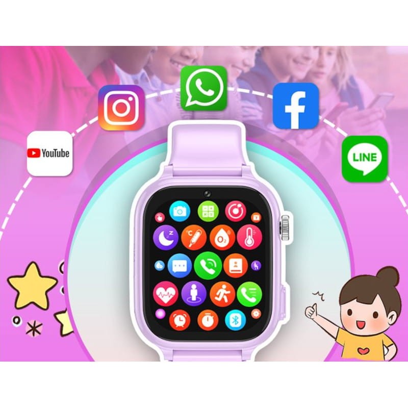 T53 Lila - Smartwatch para niños - Ítem5