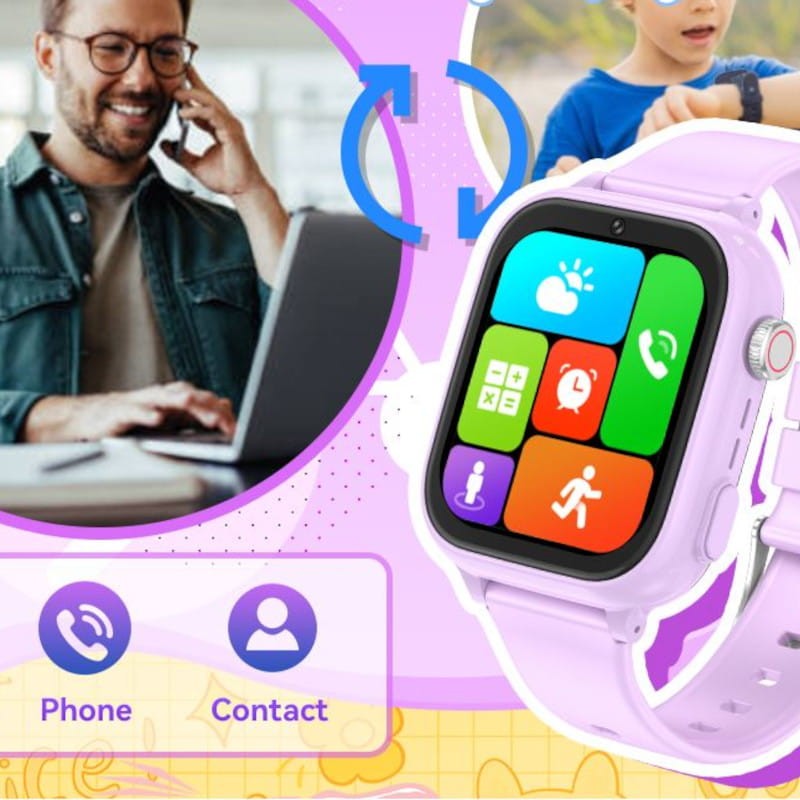 T53 Lila - Smartwatch para niños - Ítem6