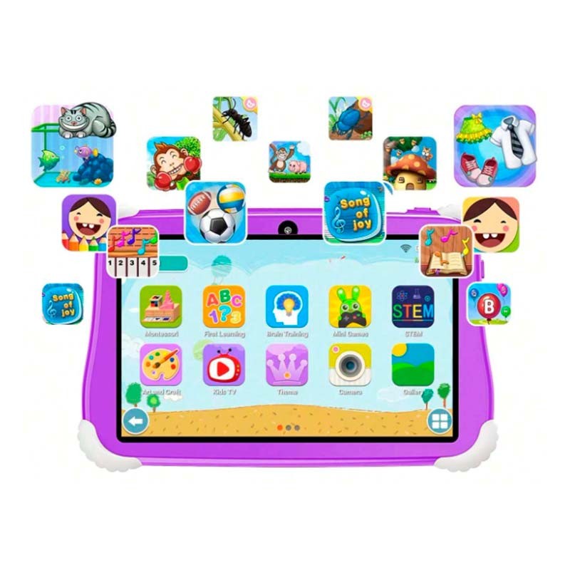 Powerbasics MT6735 2GB/16GB Dino Lila - Tablet para niños - Ítem2