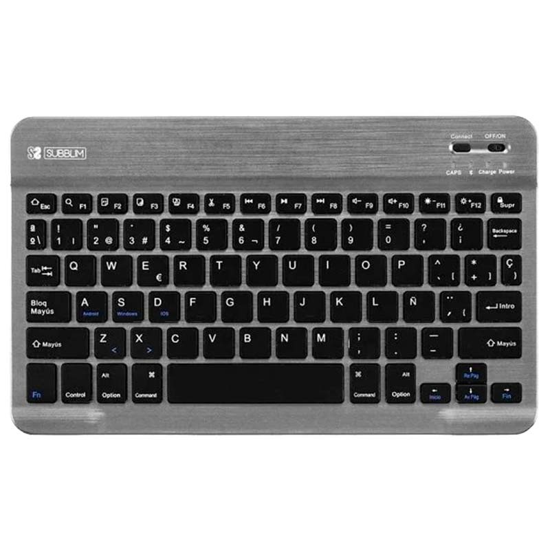 SUBBLIM Teclado Bluetooth Smart para Android, Mac, OS e Windows Cinzento - Item