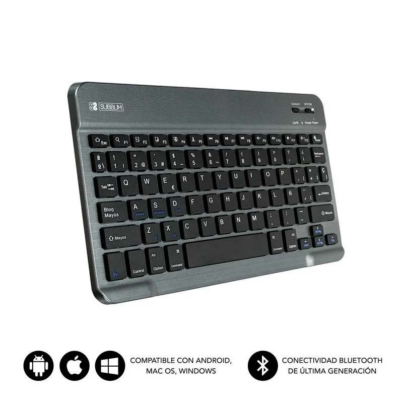 SUBBLIM Teclado Bluetooth Smart para Android, Mac, OS e Windows Cinzento - Item2