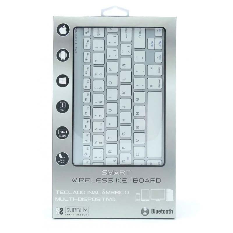 SUBBLIM Teclado Bluetooth Smart para Android, Mac, OS e Windows Prateado - Item3