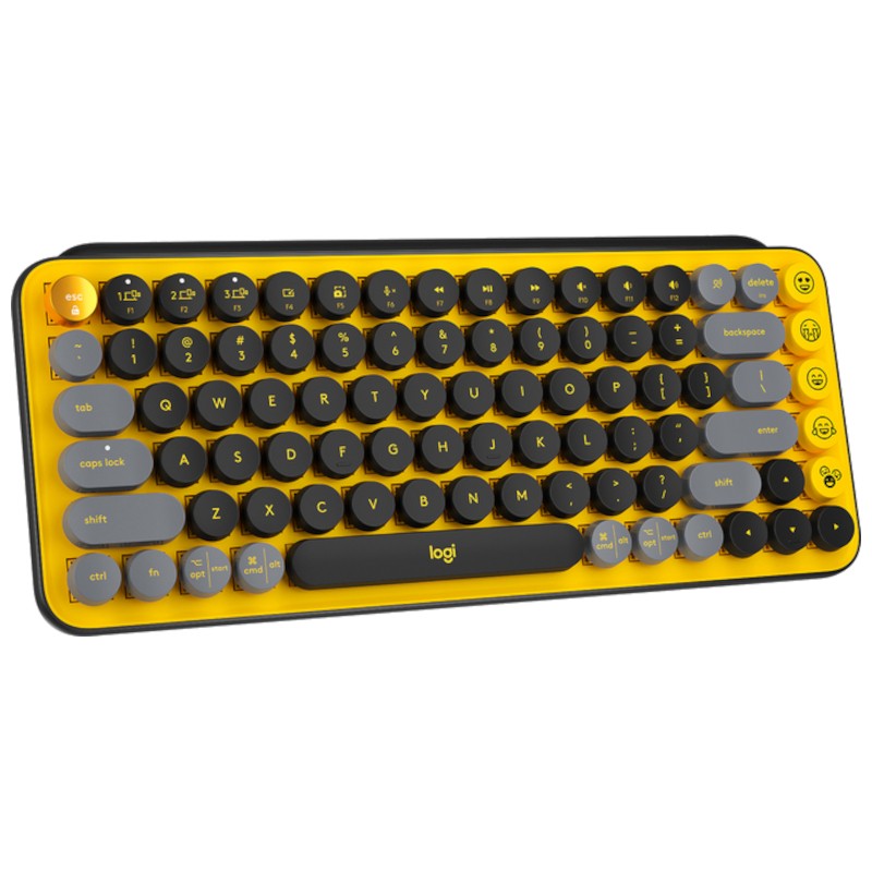 Teclado Mecánico Logitech POP Keys Inalámbrico Negro/Amarillo - Ítem1