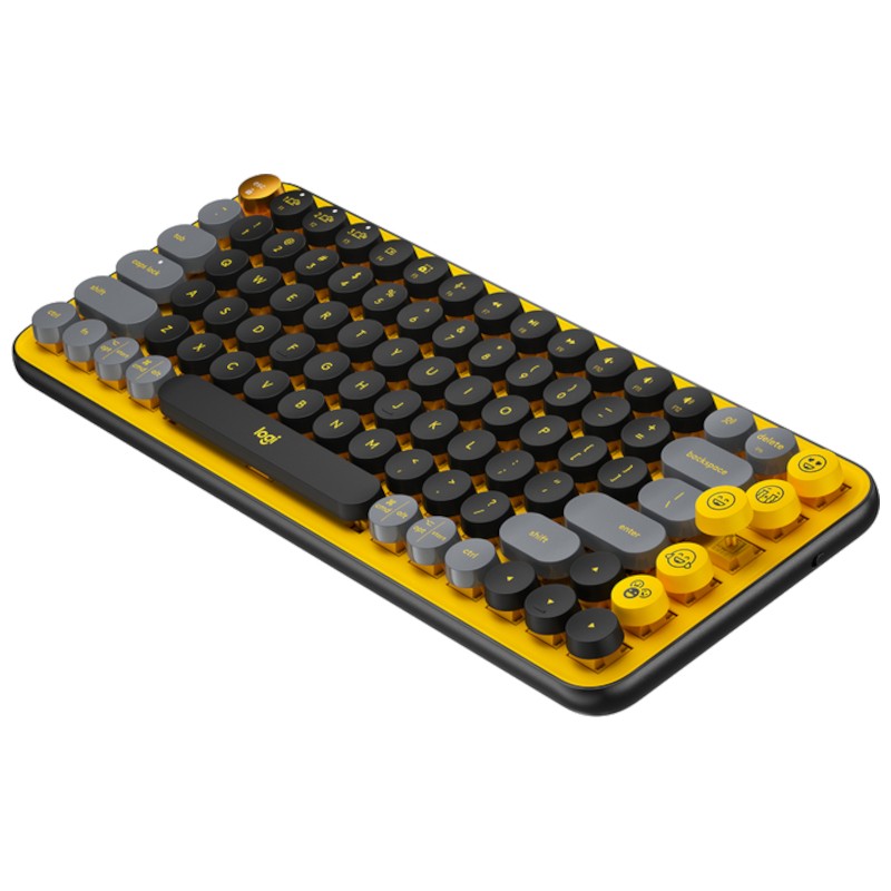 Teclado mecânico Logitech POP Keys sem fios Preto / Amarelo - Item2