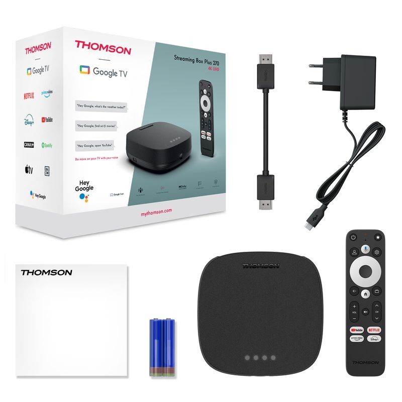 Thomson Streaming Box Plus 270 S905X4-B 3GB/32GB 4K UHD Google TV Negro - Android TV - Ítem4