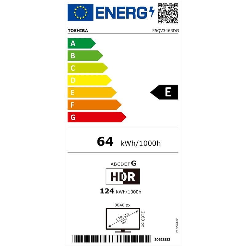 TOSHIBA 55QV3463DG 55 4K UHD QLED Smart TV Wifi Negro - Televisor - Ítem6