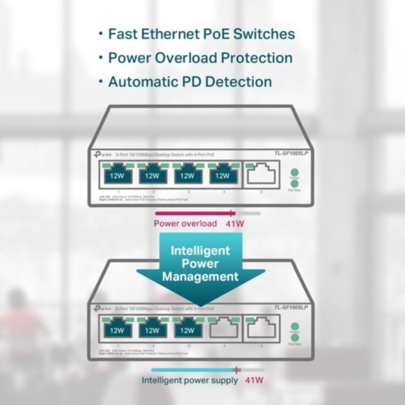 TP-Link TL-SF1005LP PoE Preto - Switch - Item6