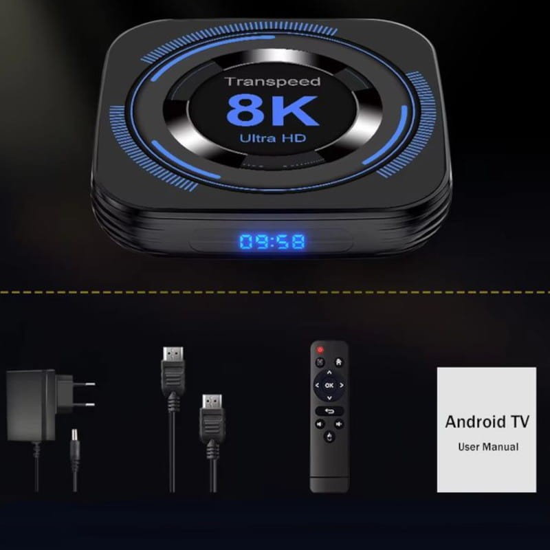 Transspeed 8K H618 4 Go/64 Go Double Wifi Android 12 Noir - Android TV - Ítem10