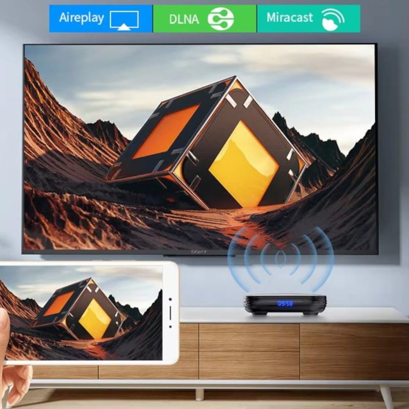 Transspeed 8K H618 4 Go/64 Go Double Wifi Android 12 Noir - Android TV - Ítem4