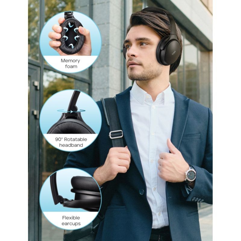 Tribit QuietPlus 71 Bluetooth Negro - Auriculares inalámbricos y Alámbricos - Ítem4