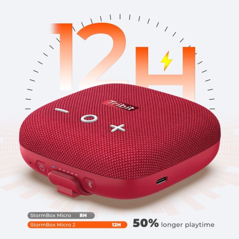 Tribit StormBox Micro 2 BTS12 10W Rouge - Haut-parleur Bluetooth - Ítem5