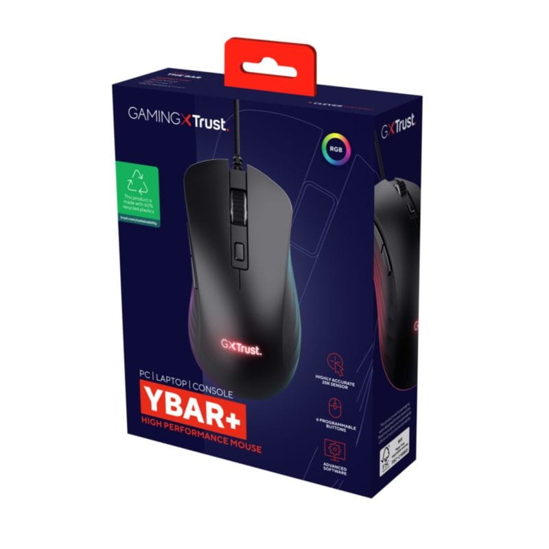 Trust GXT924 YBAR+ 25600 DPI Negro - Ratón Gaming - Ítem4