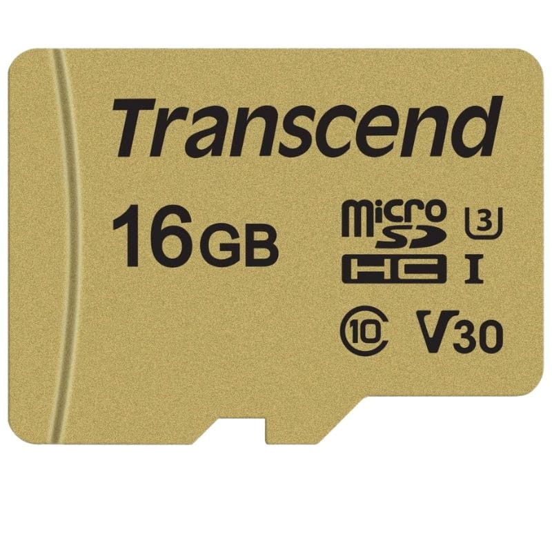 Transcend TS16GUSD500S 16 GB Classe 10 UHS-I U3 V30 MLC NAND Or - Carte microSD - Ítem