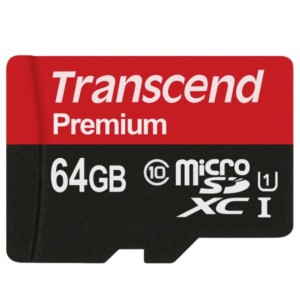 Transcend TS64GUSDU1 64 GB Clase 10 UHS-I U1 MLC NAND Negro / Rojo - Tarjeta microSD