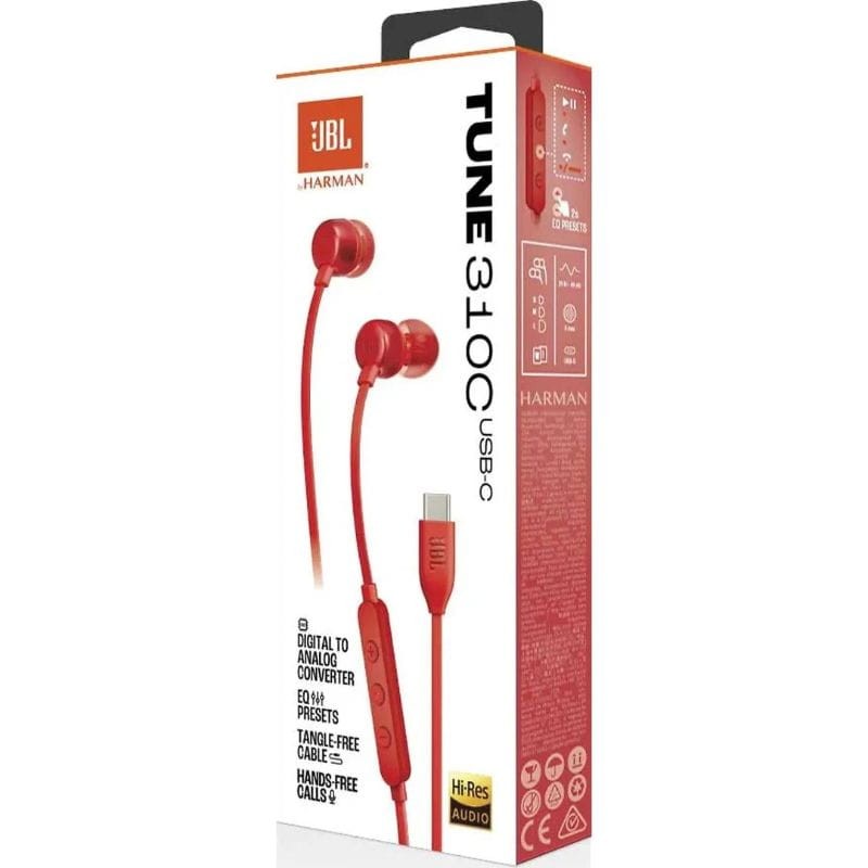 JBL Tune 310C USB-C Vermelho - Auriculares In-Ear - Item4