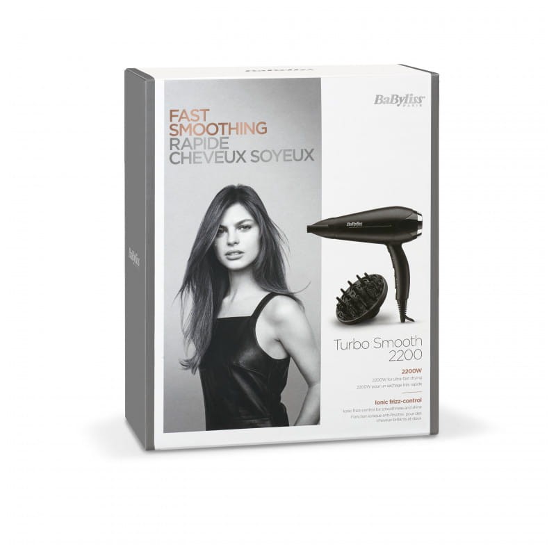 BaByliss Turbo Smooth 2200 D572DE Iónico Antiencrespamiento Negro - Secador de pelo - Ítem4