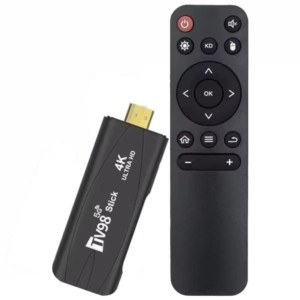 TV98 Stick 4K 1GB/8GB Dual WIFI Android 14 Preto - Android TV