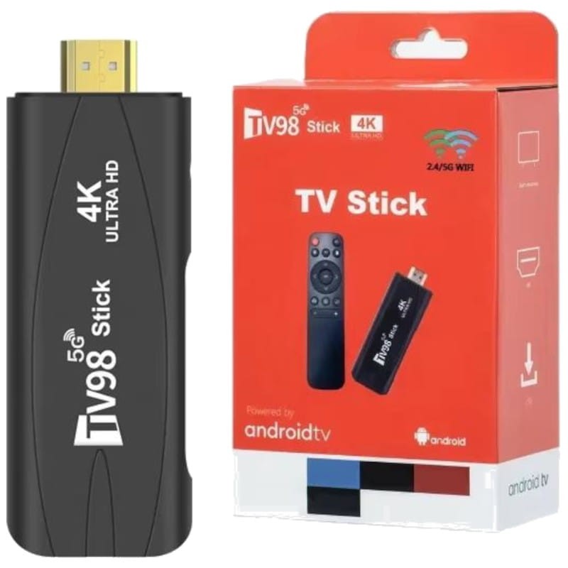 TV98 Stick 4K 1GB/8GB WIFI Dual Android 14 Negro - Android TV - Ítem6