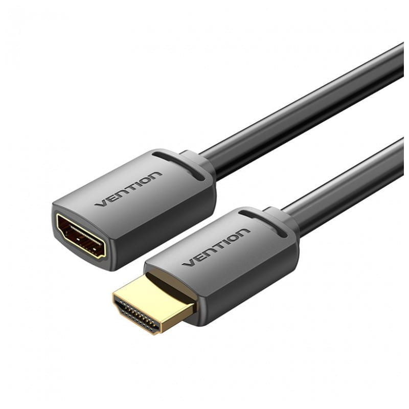 Vention AHCBD HDMI Macho - HDMI Fêmea 0,5m Preto - Cabo HDMI - Item