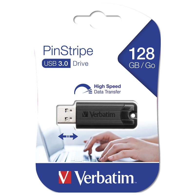 Verbatim PinStripe 128GB USB 3.2 Negro - Ítem4