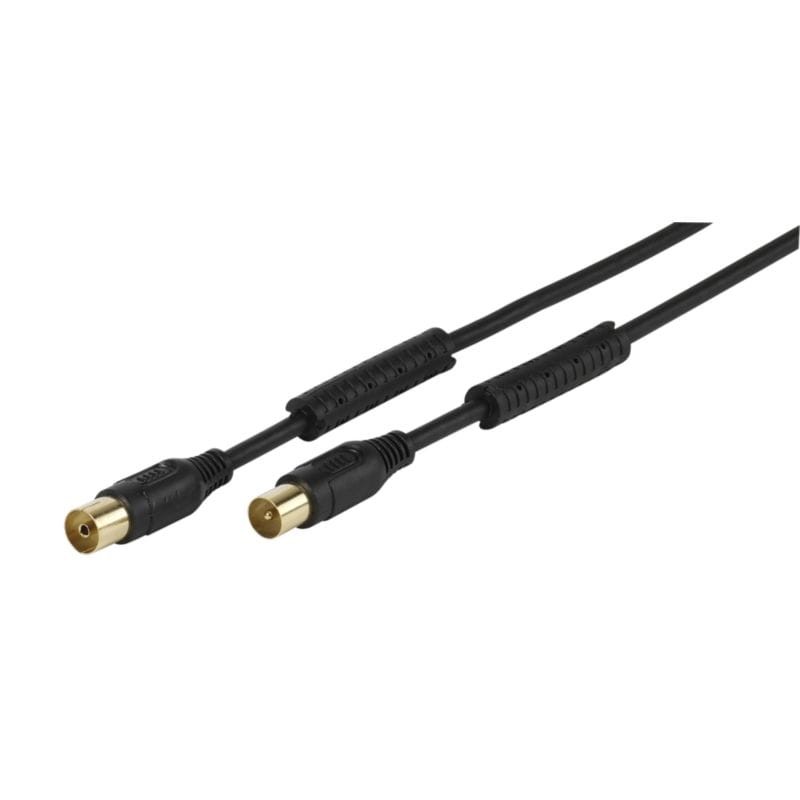 Vivanco 481124 Coaxial Chapado en oro 1,5 metros 100 dB Negro - Cable de antena - Ítem