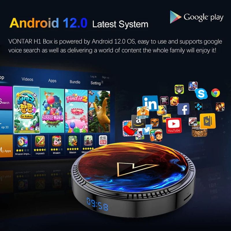 Vontar H1 H618 4Go/32Go WiFi 6 Android 12.0 - Android TV - Ítem1