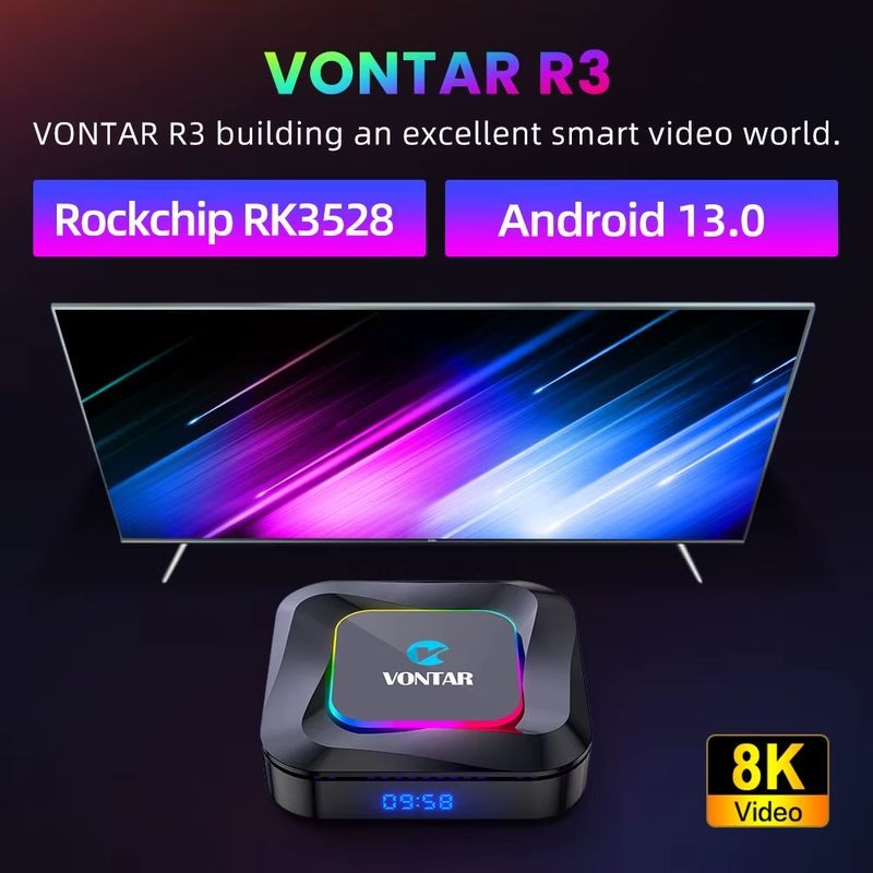 Vontar R3 RK3528 4GB/128GB WiFi6 Android 13.0 - Android TV - Item1