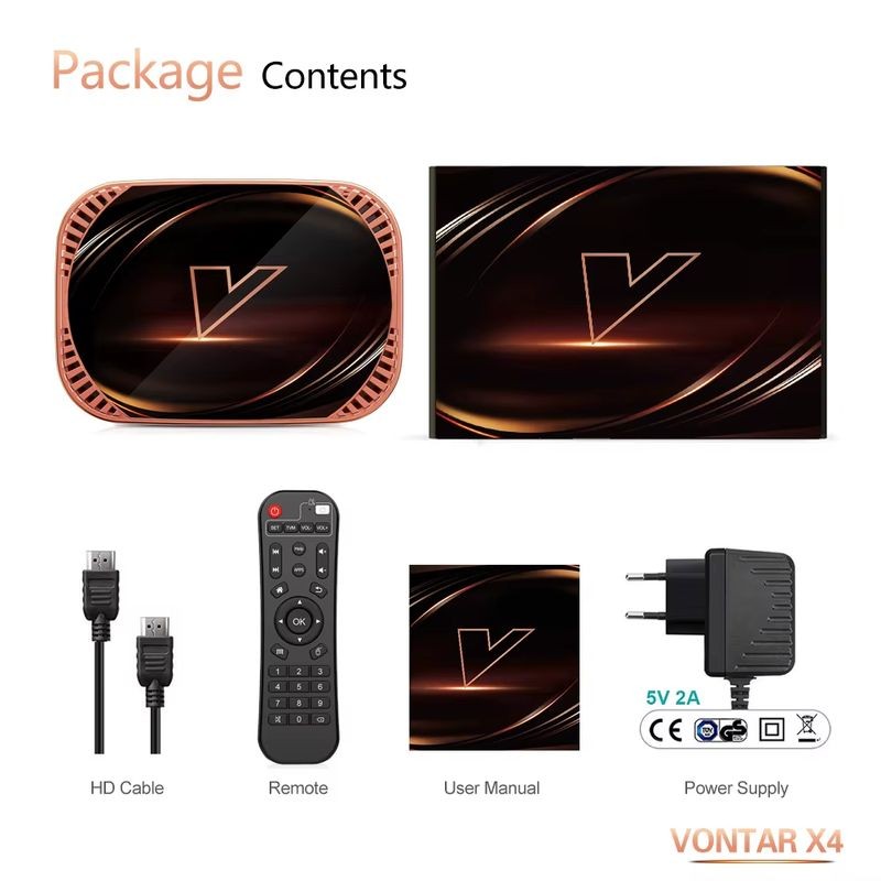 Vontar X4 S905X4 4Go/128Go Dual WiFi Android 11.0 - Android TV - Ítem5