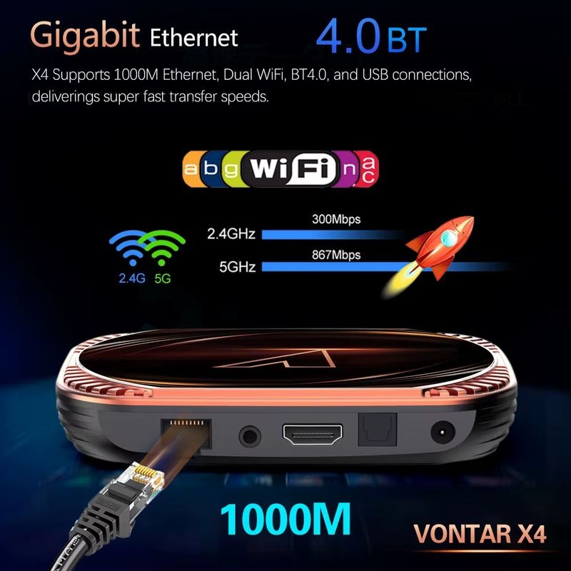 Vontar X4 S905X4 4Go/128Go Dual WiFi Android 11.0 - Android TV - Ítem2