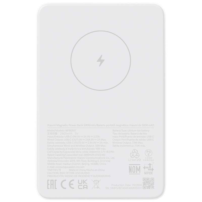 Xiaomi Magnetic Power Bank 5000mAh - Batterie Portable 20W avec MagSafe - Ítem