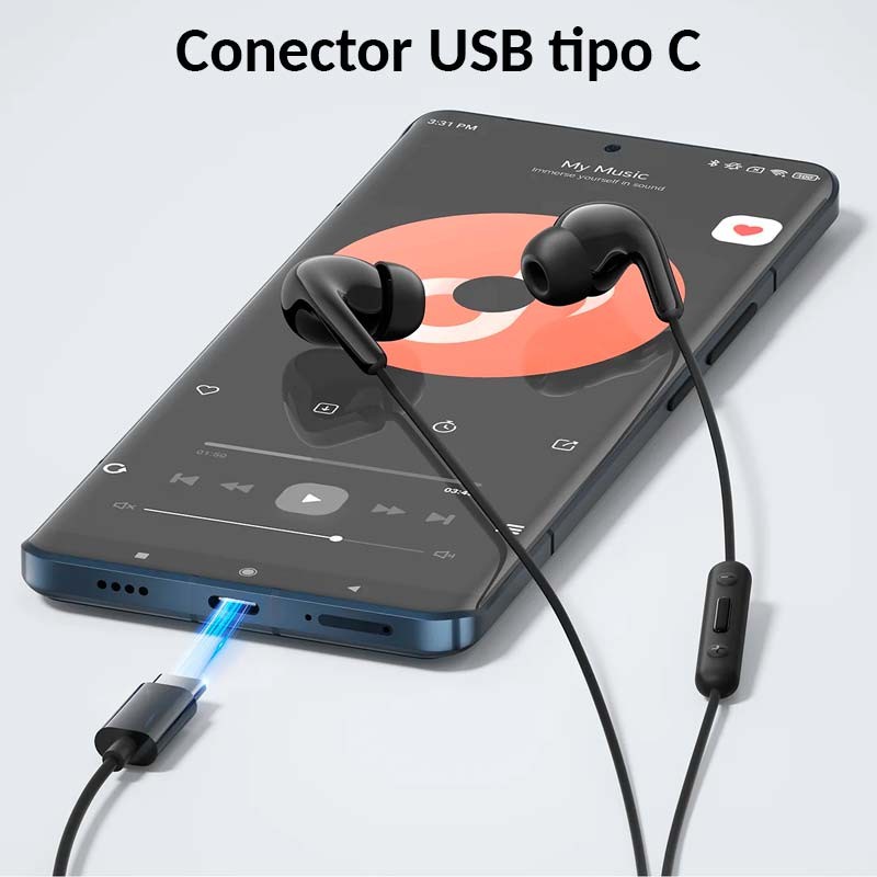 Xiaomi Type-C Earphones Blanc - Écouteurs In-ear avec Connecteur USB type C - Ítem1