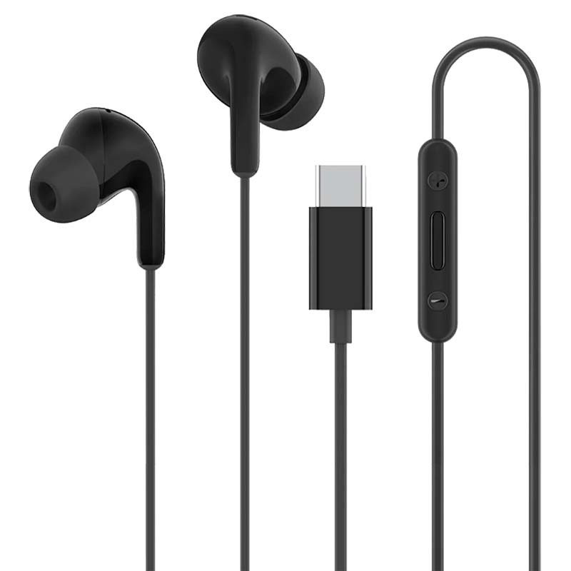 Xiaomi Type-C Earphones Preto - Auriculares In-ear com Conector USB tipo C - Item