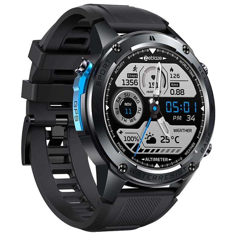 Zeblaze Stratos 2 Ultra - MIL-STD-810H - 10 ATM - Smartwatch - Preto