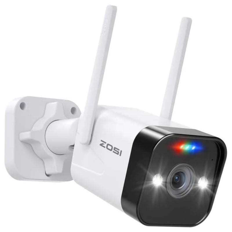 ZOSI C188 4MP 2.5K Visión nocturna a color Audio bidireccional WiFi IP66 IA Blanco - Cámara de seguridad IP - Ítem