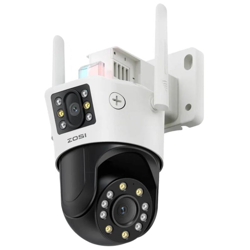 ZOSI C298 6MPx Dual P/T Visión Nocturna WiFi Dual IP66 Detección inteligente Blanco - Cámara de seguridad IP - Ítem