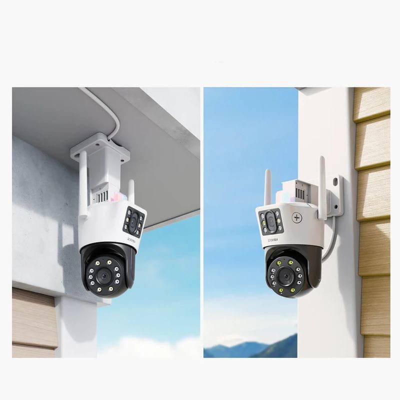 ZOSI C298 6MPx Dual P/T Visión Nocturna WiFi Dual IP66 Detección inteligente Blanco - Cámara de seguridad IP - Ítem4