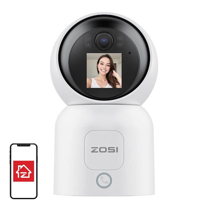 ZOSI C519M 4 MPx 2.5K P/T WiFi Dual Detección de movimiento Pantalla Blanco - Cámara de seguridad IP - Ítem1